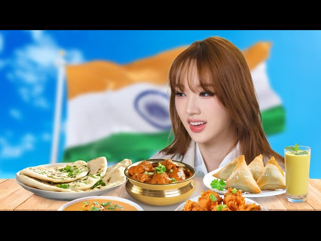 K-Pop Idol Reacts to Indian Food! (ft. Shin Jiyoon)