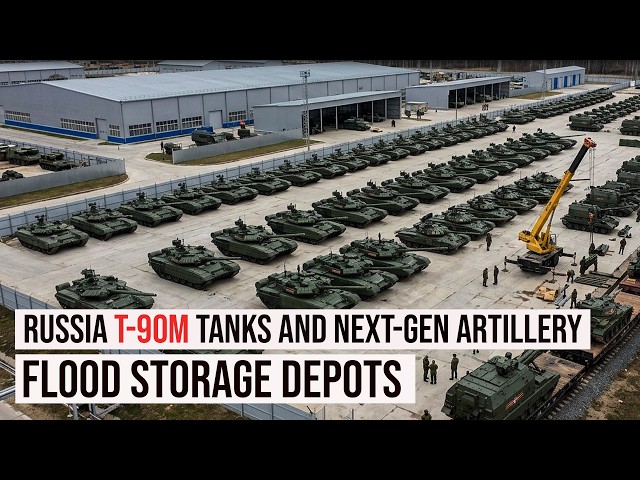 Russia’s Arsenals Overflowing: T-90M Tanks and Next-Gen Artillery Flood Storage Depots