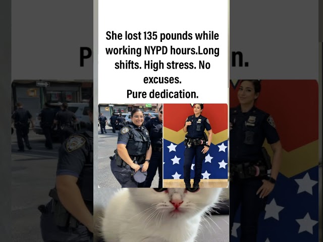 NYPD officer loses 135 pounds while working brutal hours. Pure dedication. 💪👮‍♀️