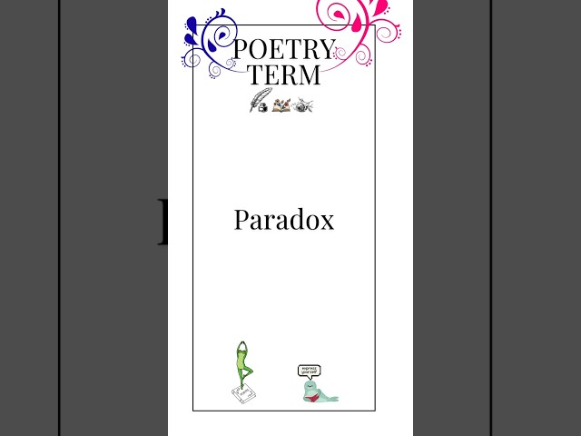 PARADOX | Explained Simply | Poetry Terms | Educational Short