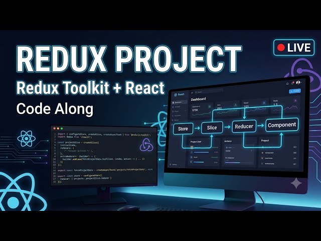 🔴 LIVE | Building Redux Project 🚀 | Redux Toolkit + React | Code Along