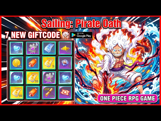 How To Redeem Code Sailing Pirate Oath | All 7 Giftcodes & Gameplay - One Piece RPG Android
