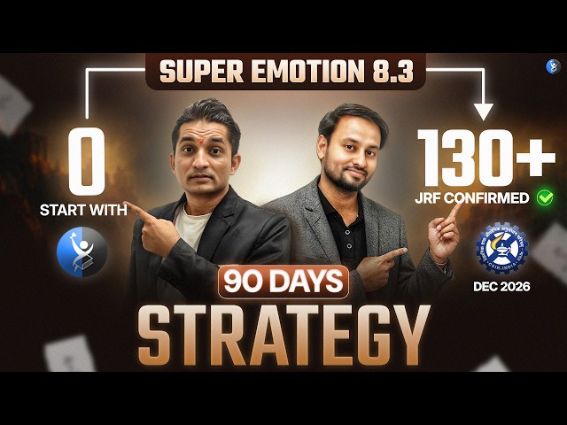 90 DAYS STRATEGY to CRACK CSIR DBT JRF NET December 2026 I SUPER EMOTION 8.3 I IFAS Life science