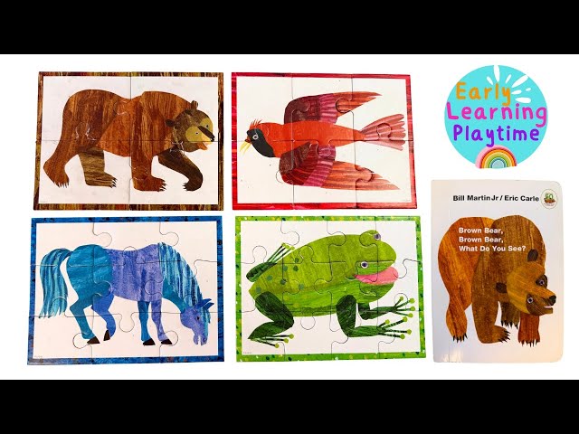 Learn Colors, Animals, and Kid Puzzles | Preschool Reading | Advanced Toddler | Brown Bear ReadAloud