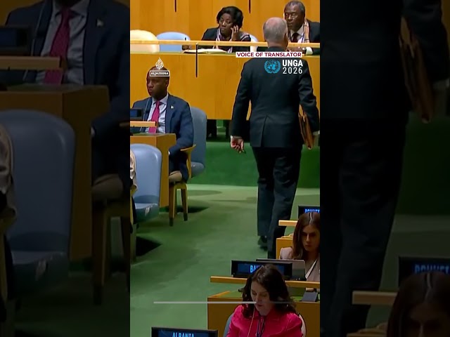 US envoy walks out on Pezeshkian UN speech slamming war on Iran | AJ #shorts