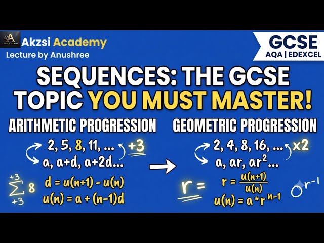 Gcse|AQA Edexcel|Arithmetic and Geometric progression