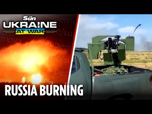 Massive Ukrainian strikes wipe out Russian oil depots as secret frontline raid footage emerges