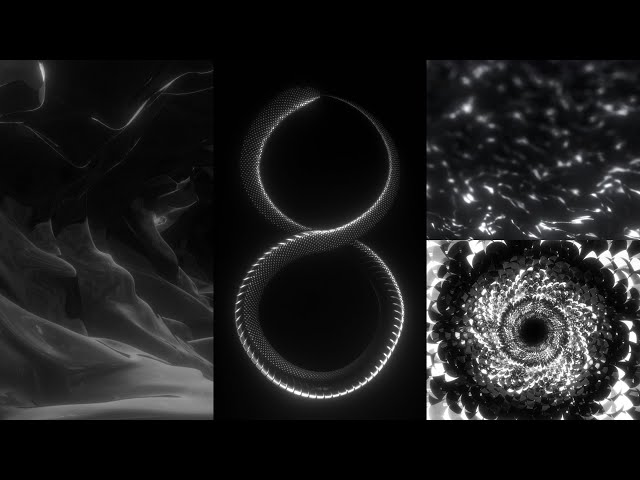 GRAYSCALE OUROBOROS VJ PACK | VJLOOPS | 4K  ∞🐍⚪⚫