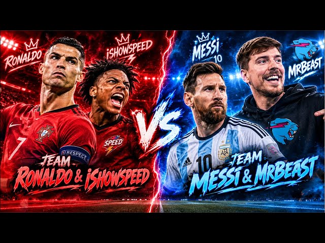 RONALDO & ISHOWSPEED vs MESSI & MR BEAST - GOAT 🐐FINALS