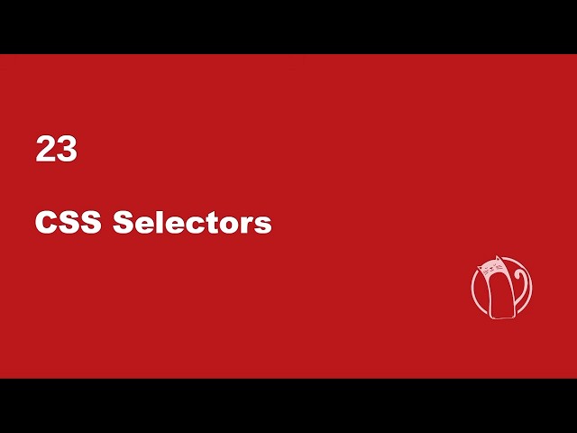 Web Development Basics #23 - CSS Selectors