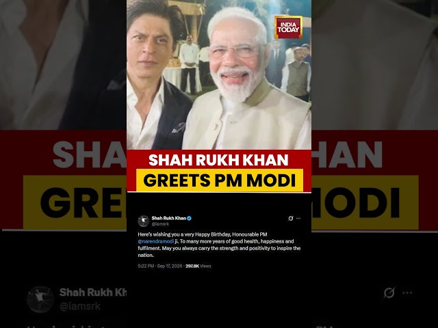 Shah Rukh Khan Sends Birthday Wishes To Prime Minister Narendra Modi #shahrukhkhan #pmmodi