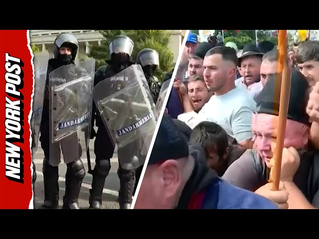 Chaos Explodes in Romania as Police Deploy Tear Gas Against Protesting Farmers