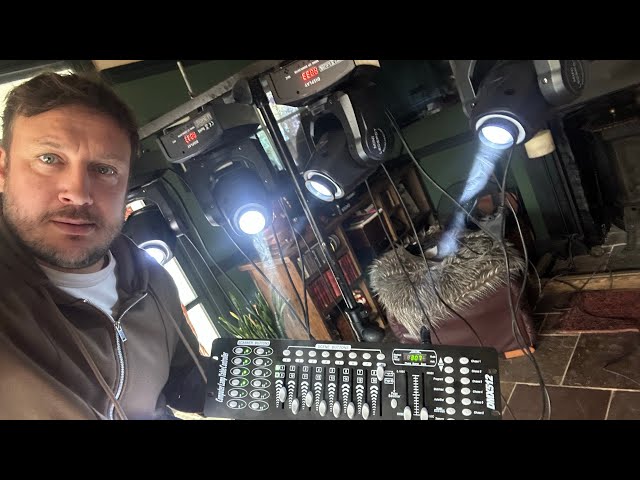 Basic Dmx programming with dmx 512 controller and cheap moving heads tutorial 