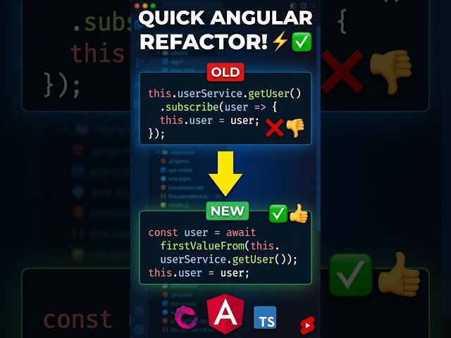 Angular subscribe() to firstValueFrom() in 60 Seconds ⚡