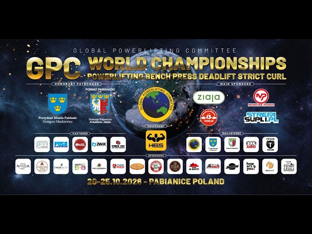 GPC 2026 World CHAMP - 1 Day, RAW ALL Powerlifting Women + EQ PL