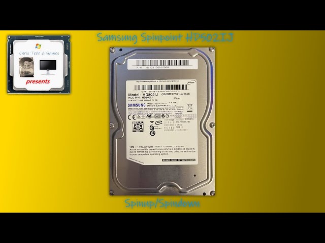 Samsung SpinPoint F1 500GB HD502IJ 7200RPM In Action (HDD Noises)
