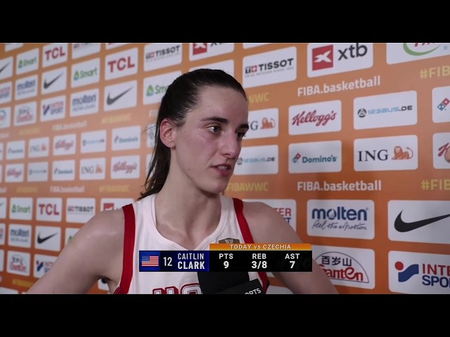 🚨 Caitlin Clark interview after USA vs Czechia | World Cup WNBA women's basketball NBA Indiana Fever