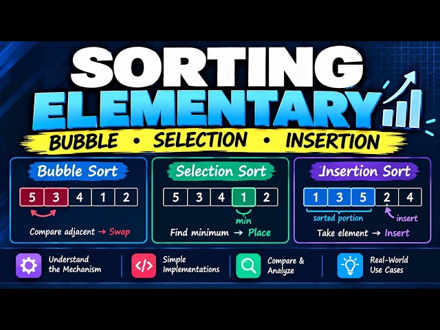Session 3 | Algorithms | Sorting: Elementary — Bubble, Selection, Insertion