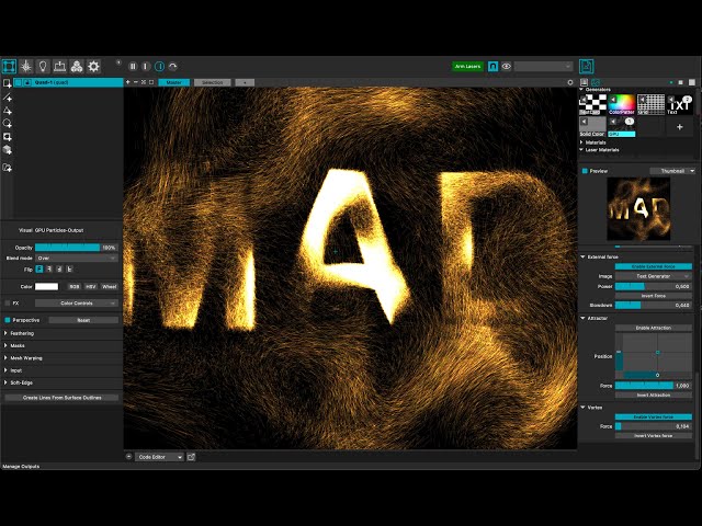 MadMapper 5.1 GPU Particles