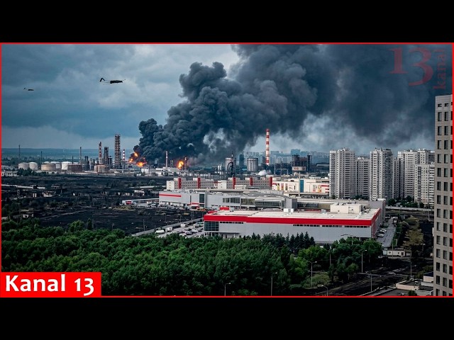 The moment 'Lyutyi' long-range drone flew towards Russia’s Ufa oil refinery 1,400km from Ukraine