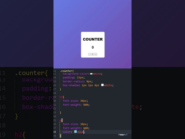 Beginner JavaScript Project | Counter App . #beginnerprojects  #counterapp #css #html #javascript