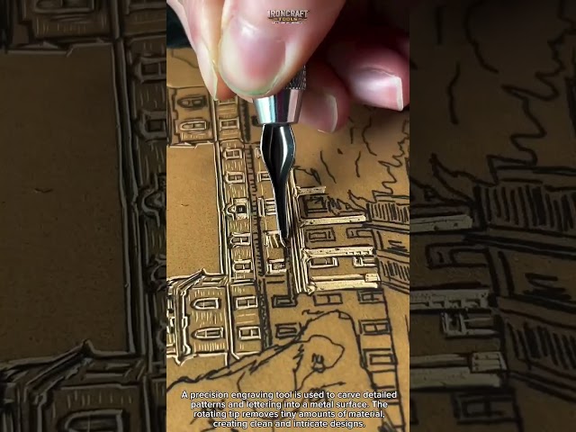 Precision Metal Engraving in Seconds! Watch Tiny Details Appear #MetalArt #Engraving #Craftsmanship