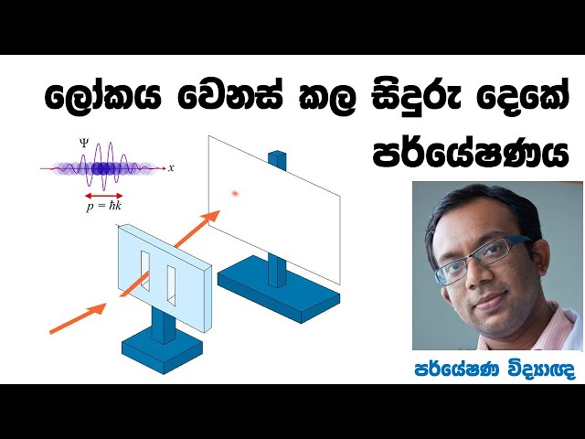 Quantum Physics Sinhala (1): පධාර්ත ද්විප්‍රකාරත්වය සහ සිදුරු දෙකේ පර්යේෂණය (Double Slit Experiment)