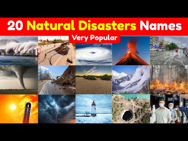 🌍 Natural Disasters for Kids | Popular Natural Disasters Vocabulary | Preschool Educational Video