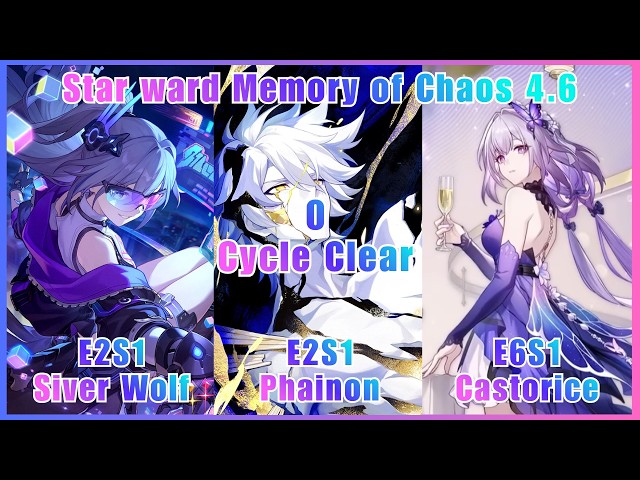 Memory of Chaos 4.6 - Silver Wolf & Phainon & Castorice 0 Cycle | Honkai Star Rail