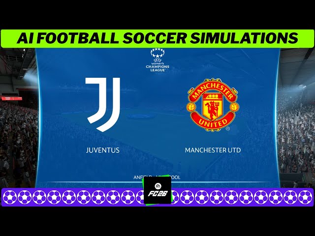 JUVENTUS vs MAN UTD ⚽👱‍♀️ UEFA Women's Champions League 2025 Matchday 6 🟩 EA FC 26 Simulation