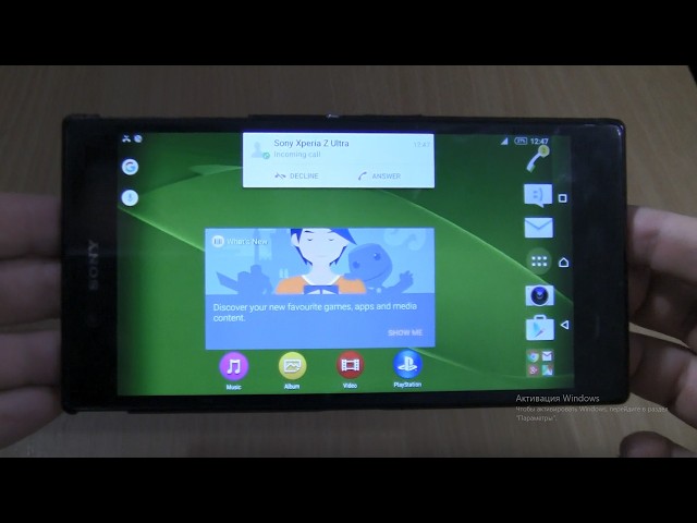 Sony Xperia Z Ultra Horizontal incoming call