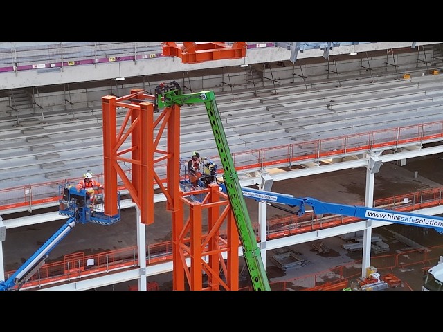Wrexham AFC Kop Stand update October 1st Column dismantled part one
