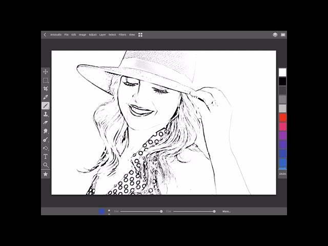 Converting a photo into Pencil Drawing in Artstudio Pro
