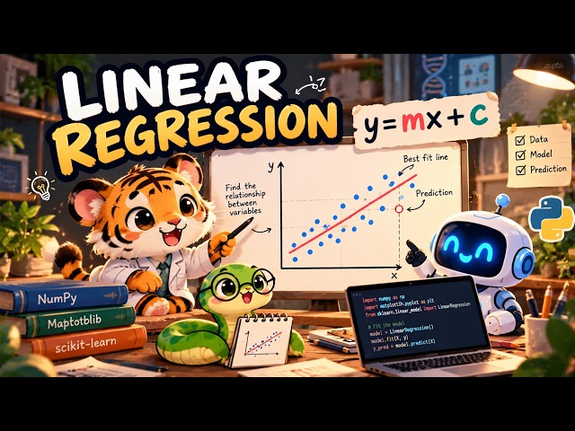 Linear Regression Explained Simply 📊 | From Zero to Prediction