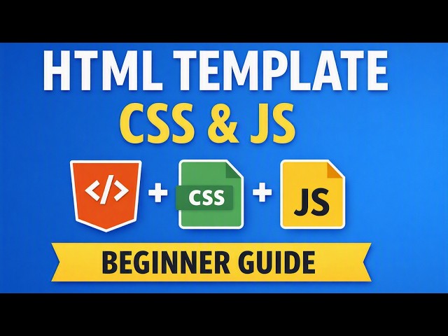 How to Create an HTML Template with Linked CSS & JavaScript (Beginner Guide)