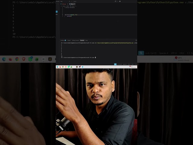 Python break Statement 🤯 #python #pythontutorial #coding #programming #shorts