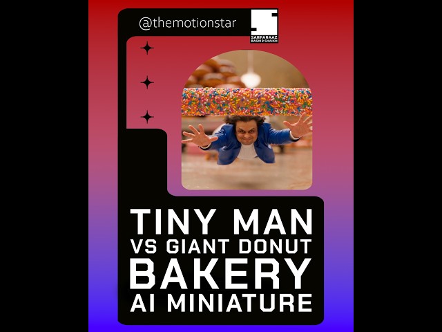 Tiny Man vs Giant Donut Bakery 🍩 | AI Miniature @imagineartofficial