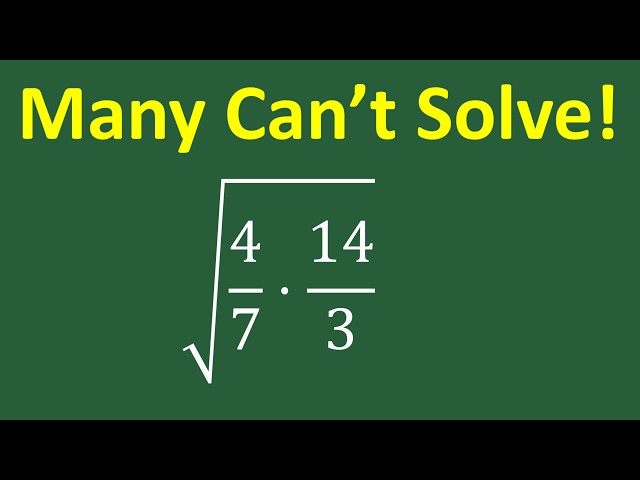 This Square Root Problem Looks Harder Than It Is — Can You Solve It?