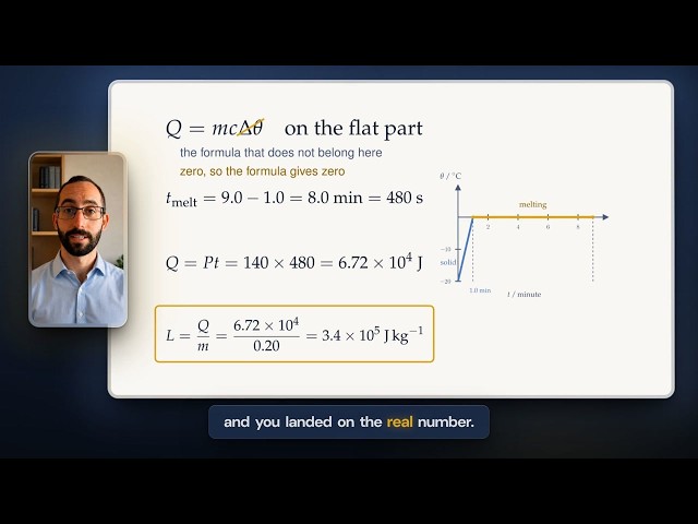 How to find specific latent heat from a heating graph | IB Physics B.1 (SL/HL)