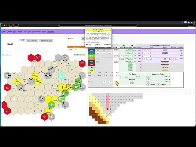 Fixing Synchronous 18xx.games: Demonstration of custom Zero-Tab Dashboard