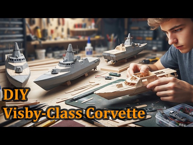 DIY Electronic Projects | Building a Swedish Stealth Warship From Popsicle Sticks!