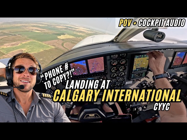 POV: Landing at Calgary International Airport! (CYYC) with Cockpit Audio | Runway 17L