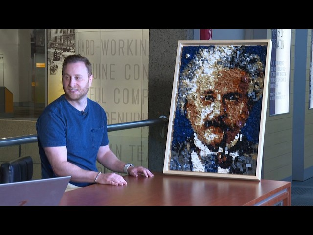 'Relativity in Fragments' uses LEGO bricks to create image of Einstein