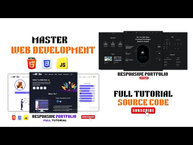Master Frontend Web Development With 2 Real World Portfolios Using Html CSS JS Beginners to Advanced