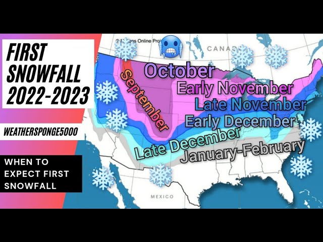 When To Expect Your First Snowfall... Winter 2022 - 2023