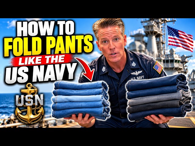 How to Fold Pants Like the U.S. Navy! (20-Year Navy Veteran Shows You)