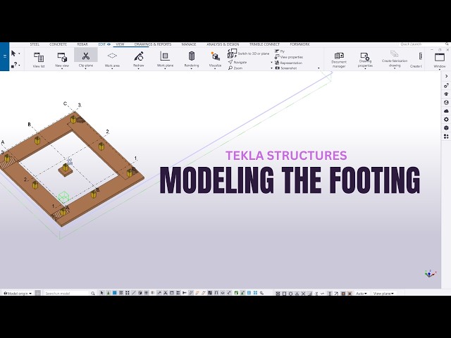 How to Model Footings  in Tekla Structures