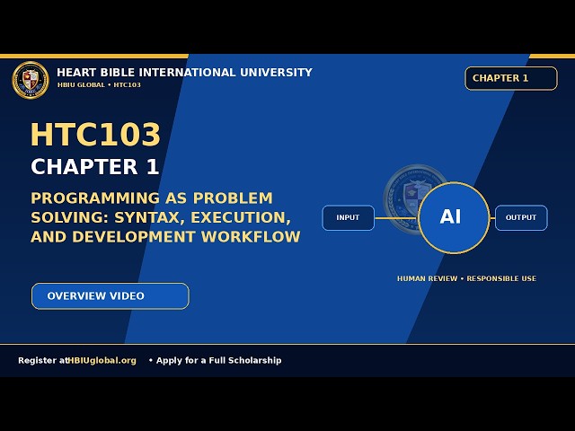 HTC103 Chapter 1: Programming as Problem Solving