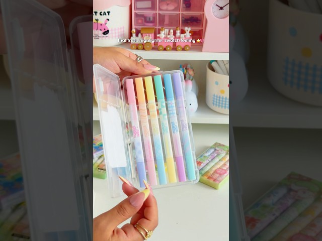 Which one you like most 😍🎀 #pinteresty #unboxing #stationery #aesthetic #cute #highlighters