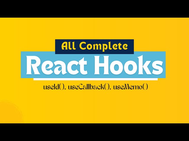 All React Hooks Explained - For Beginners